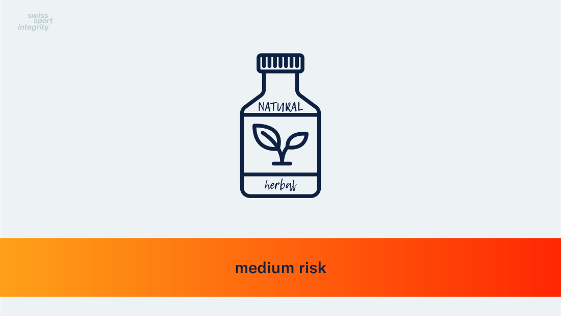 Supplements risk reduction: medium risk – lifestyle products